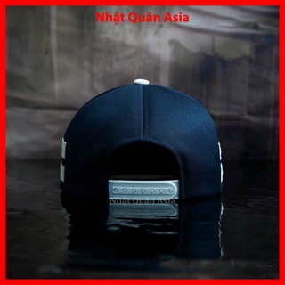 Nón Brixton xanh navy phối trắng snapback