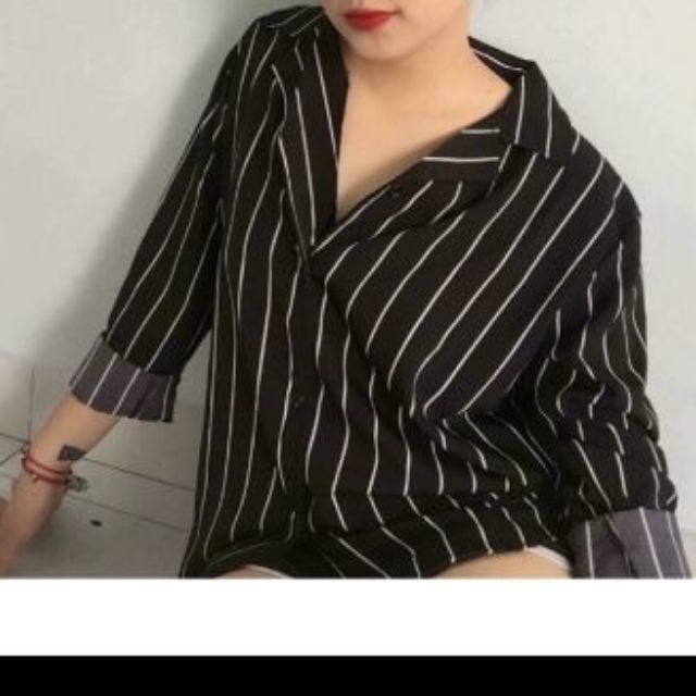 sơ mi kẻ  cổ Vest đơn giản | BigBuy360 - bigbuy360.vn