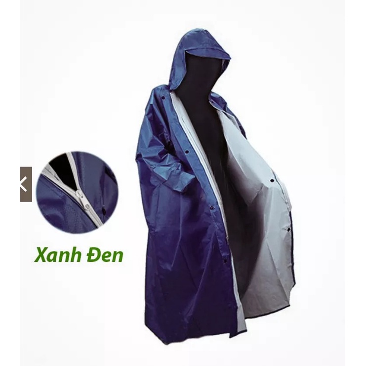 [Hoả Tốc] Áo Mưa Bít Vải Dù Da Cá (Vải Tổ Ong) Có Khoá Kéo Cao Cấp Chống Bám Nước Chống Nhăn Mặc Cực Nhanh Tiện Lợi