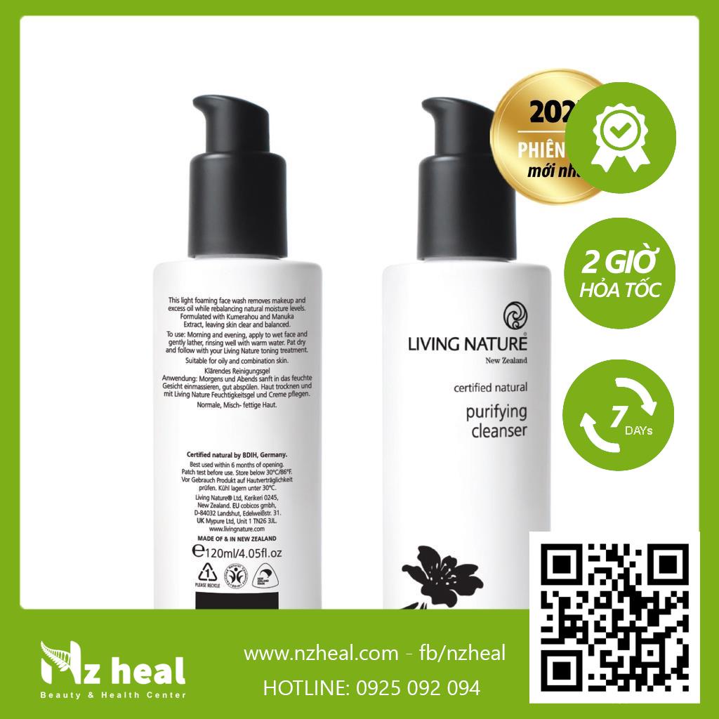 [Hỏa tốc] Sữa rửa mặt thanh lọc Living Nature Purifying Cleanser 120ml