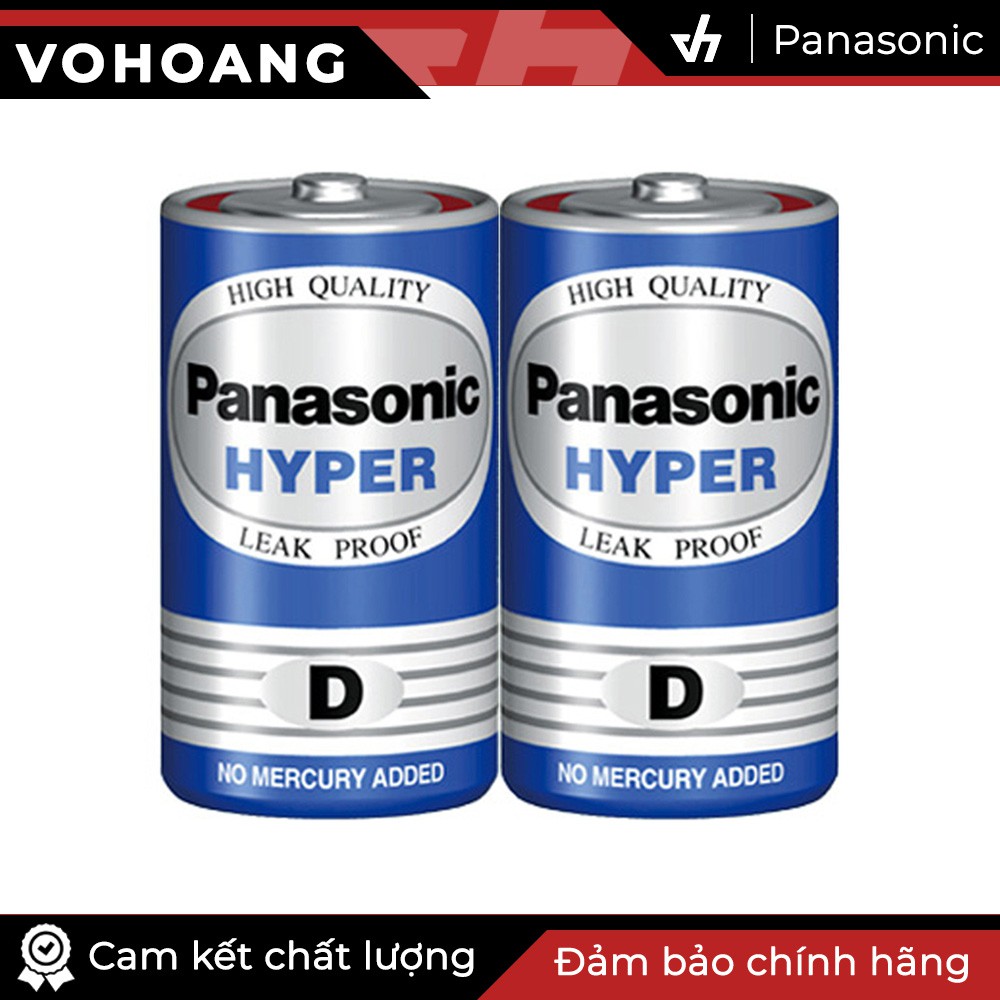 Bộ 2 pin D dùng cho bếp gas - Panasonic carbon D - R20UT (Xanh)