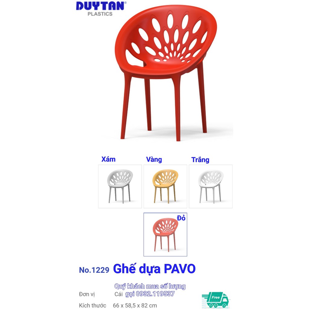 Ghế dựa lưng PAVO duy tân