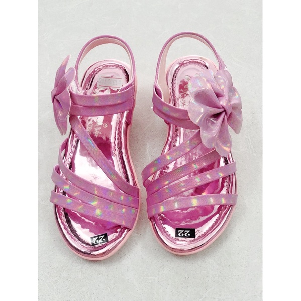 Giày Sandal/quai hậu bé gái 3 quai cao gót 3cm từ 3-5tuổi