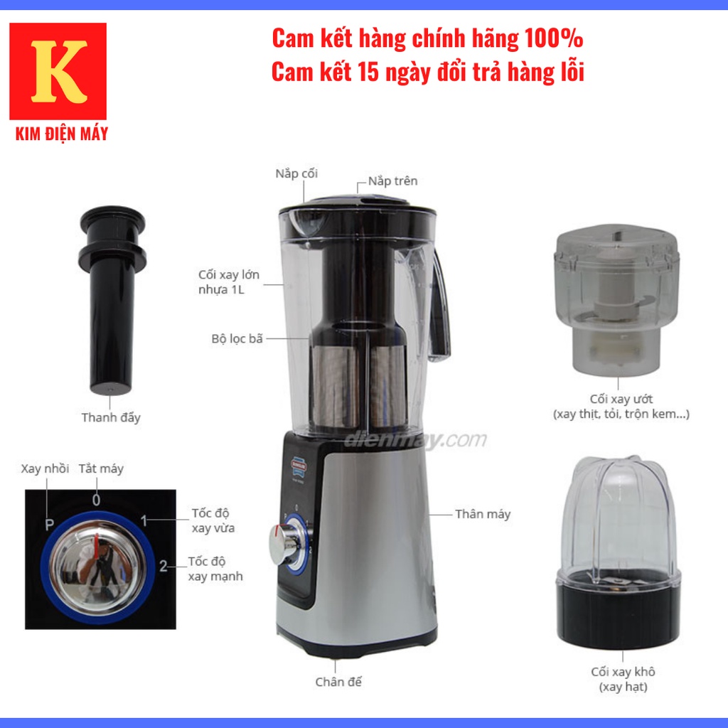 Máy xay sinh tố đa năng Sunhouse SHD5322B-công suất 220W tiết kiệm điện-bảo hành 12 tháng toàn quốc