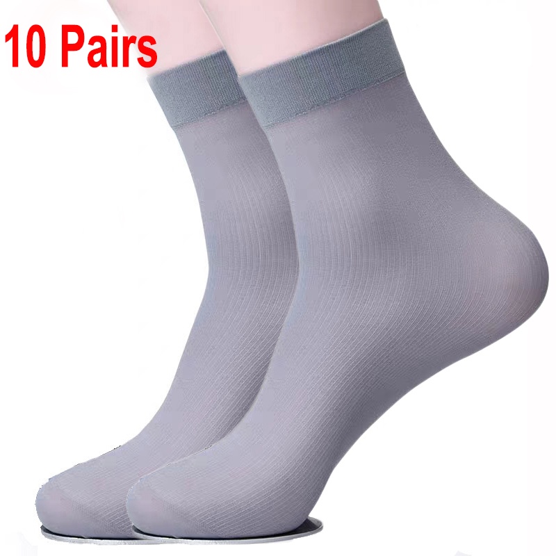 Set 10 Đôi Vớ Thể Thao Sợi Tre Mỏng Thấm Hút Mồ Hôi Thoáng Khí Khử Mùi Cho Nam