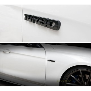 Tem chữ TURBO  trang trí xe-Model 3
