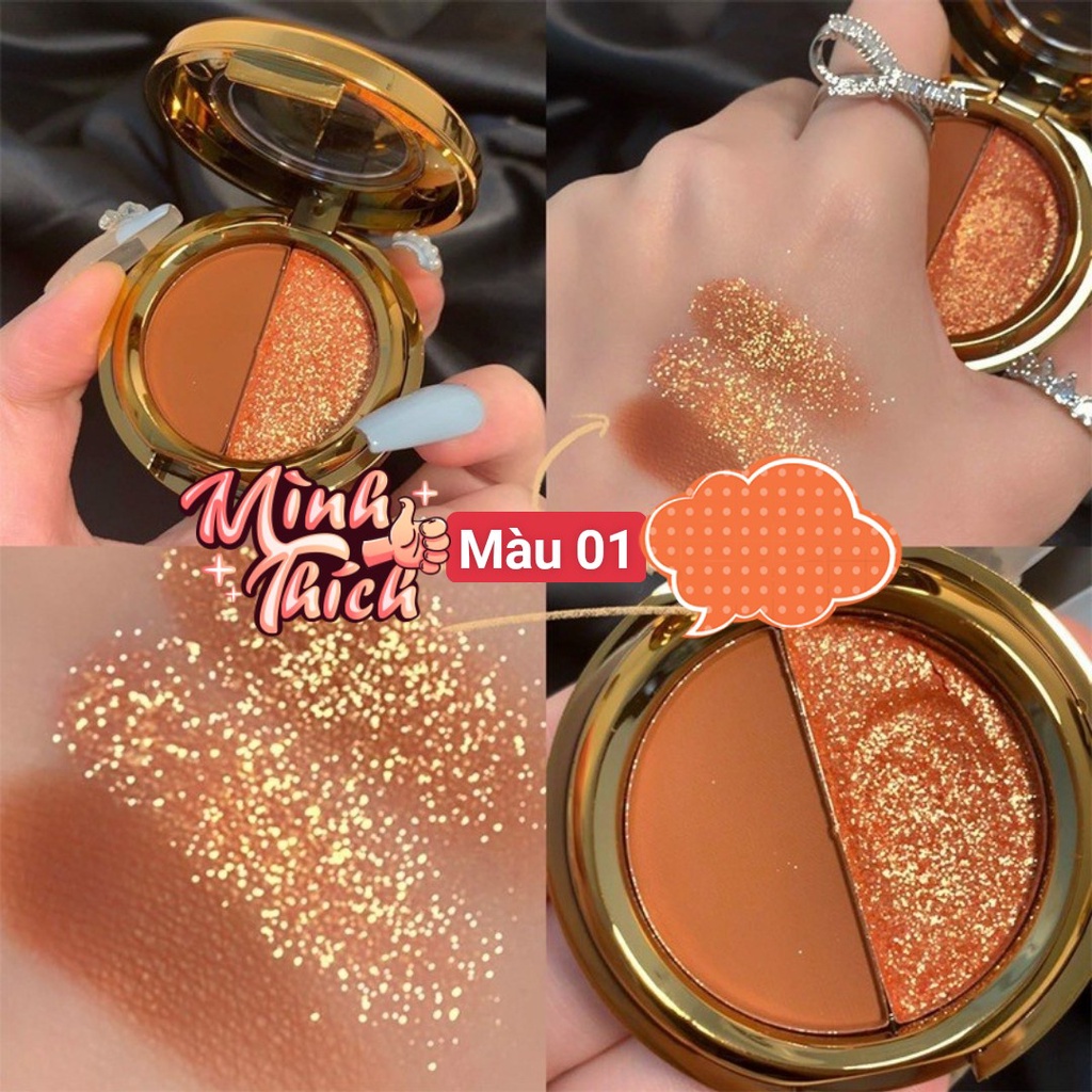 Nhủ mắt Kim Tuyến 2 ô MEIBAOGE Vàng