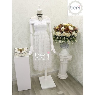 Đầm trễ vai tua rua ren beri - dd082