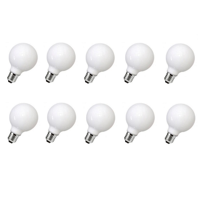 Bộ 10 bóng đèn Led thủy tinh đục G80 7w đui E27