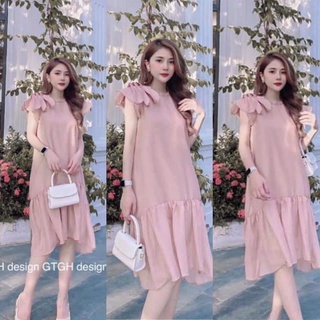 Váy bầu - đầm bầu thời trang thiết kế đẹp cho công sở - dự tiệc hoặc đi chơi freesize 45-70kg siêu xinh