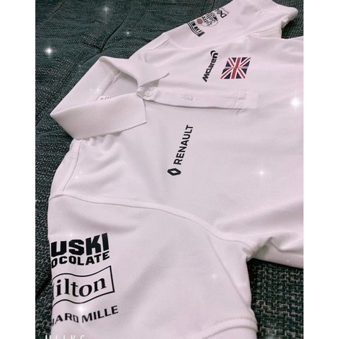 Áo thun nam có cổ F1 Mclaren thể thao cá tính, Áo phông cotton thoáng mát full size