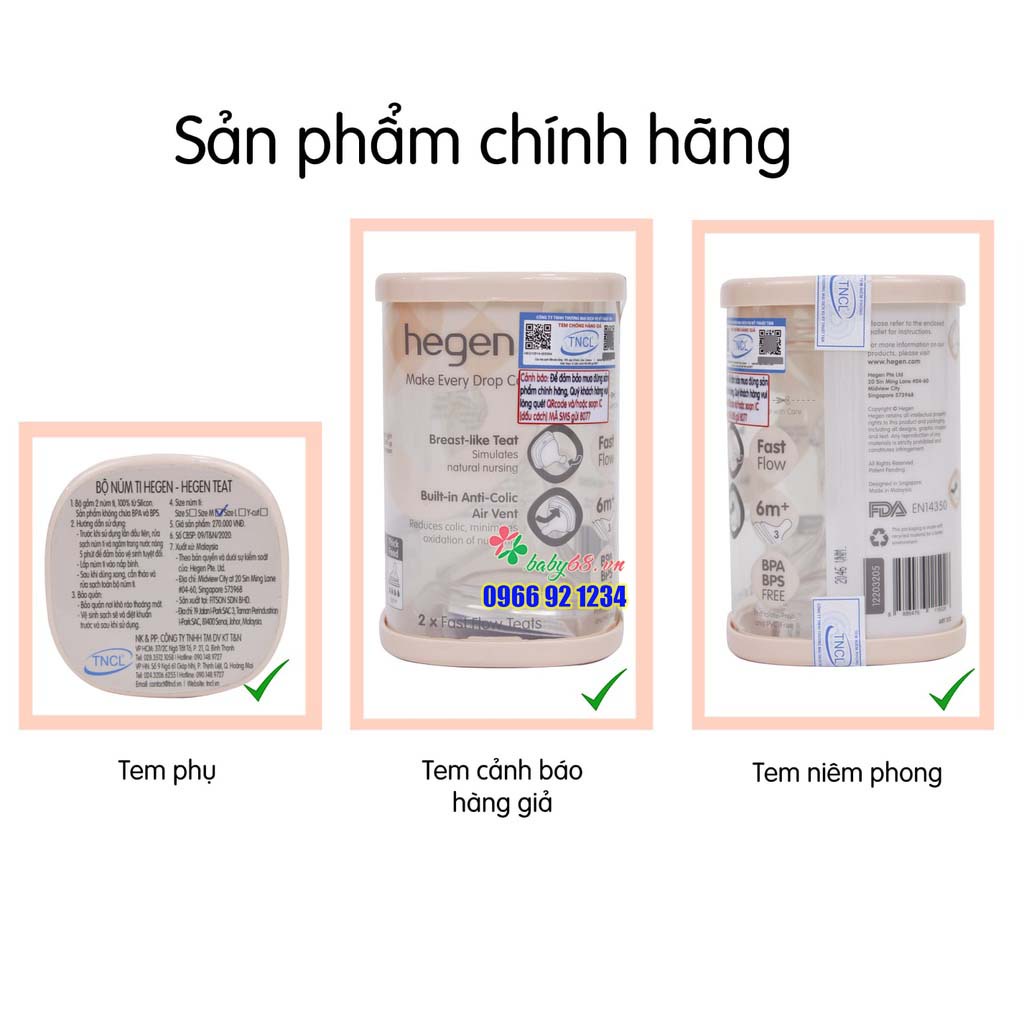 Bình sữa Hegen chính hãng đủ size 60ml/150ml/240ml/330ml