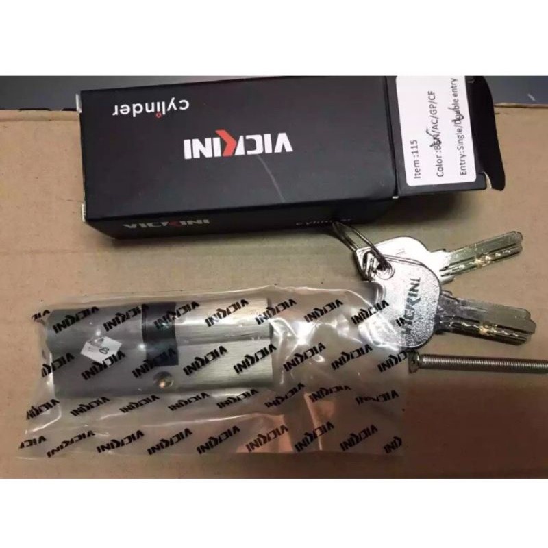 Ruột khoá VICKINI cửa tay gạt sảnh hàng cao cấp 2 đầu chìa ( loại nhỏ 29mm X 70mm )