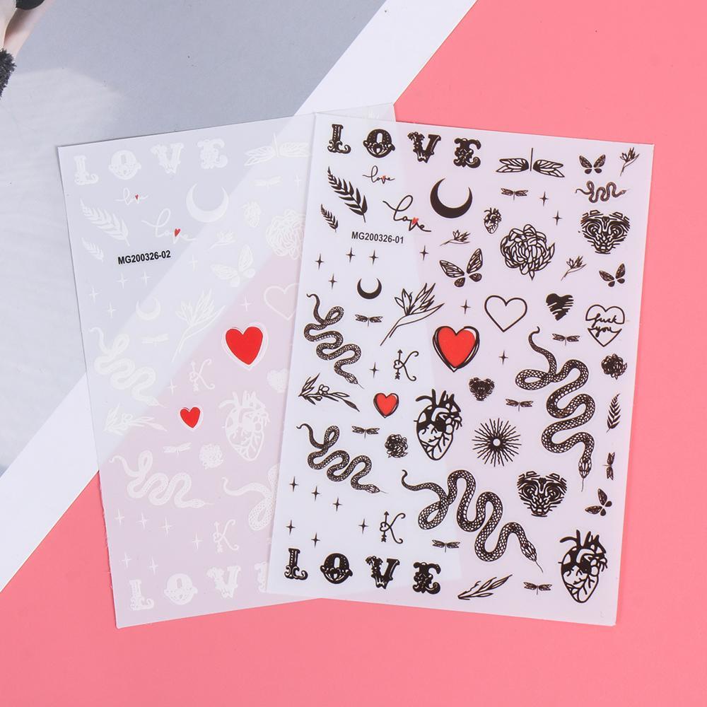 Miếng Dán Trang Trí Móng Tay Họa Tiết Hoa Bướm 3D Độc Đáo