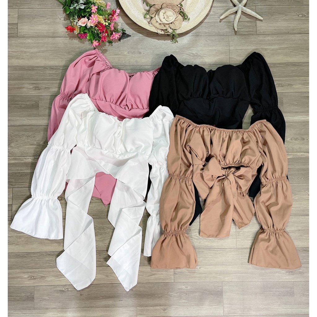 ÁO KIỂU TIỂU THƯ CỘT NƠ SAU KÈM VIDEO , chất vải kate thái mềm mại đẹp, phom từ 40-57 ký vừa đẹp và rẻ .. | BigBuy360 - bigbuy360.vn