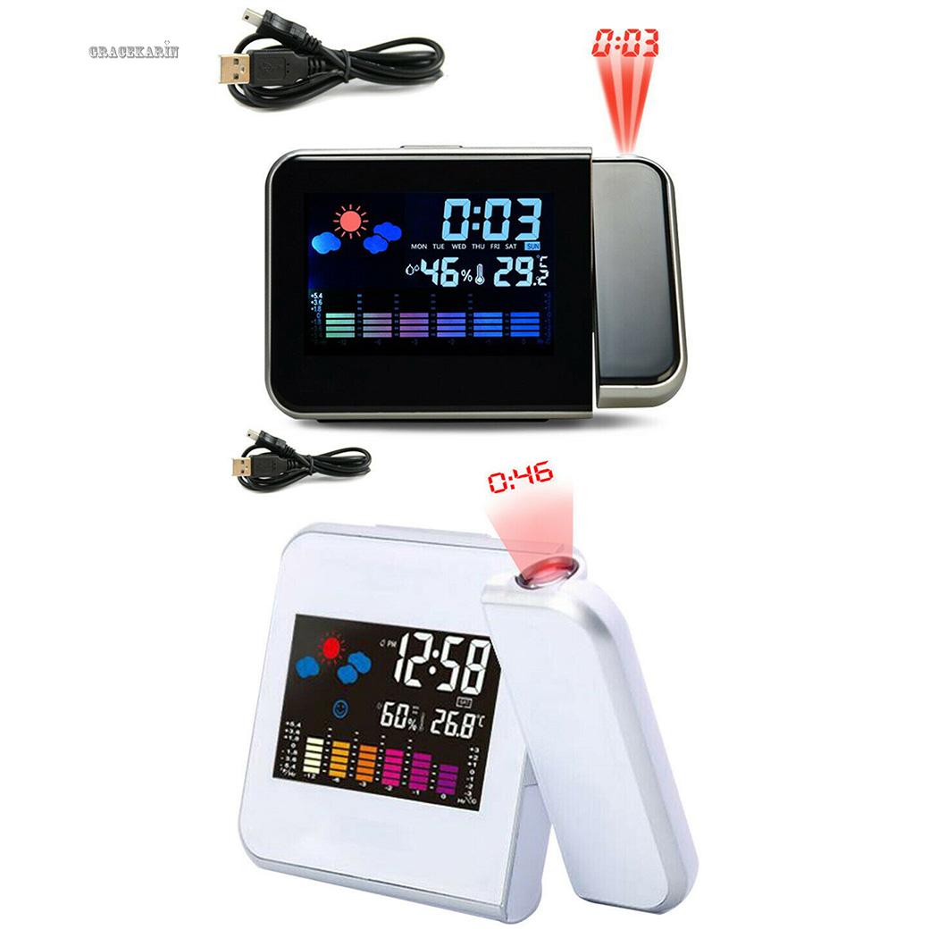 Weather projection clock LCD Digital Accessories USB cable High Quality