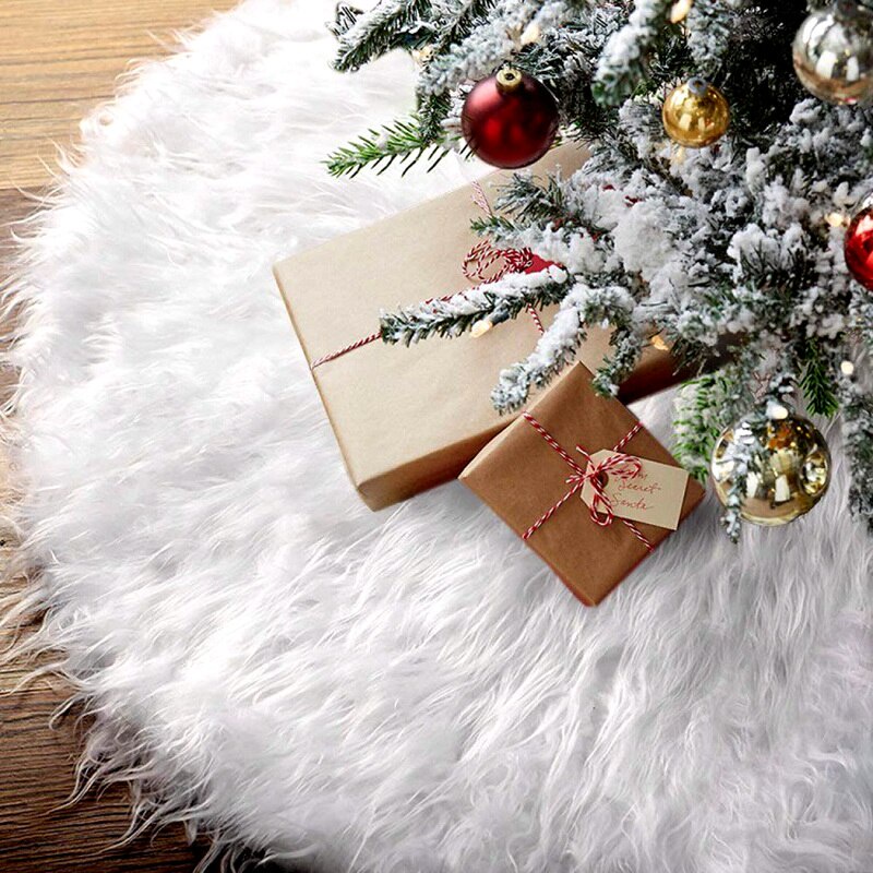 Thảm Lông Giả Màu Trắng Dùng Trang Trí Cây Thông Giáng Sinh