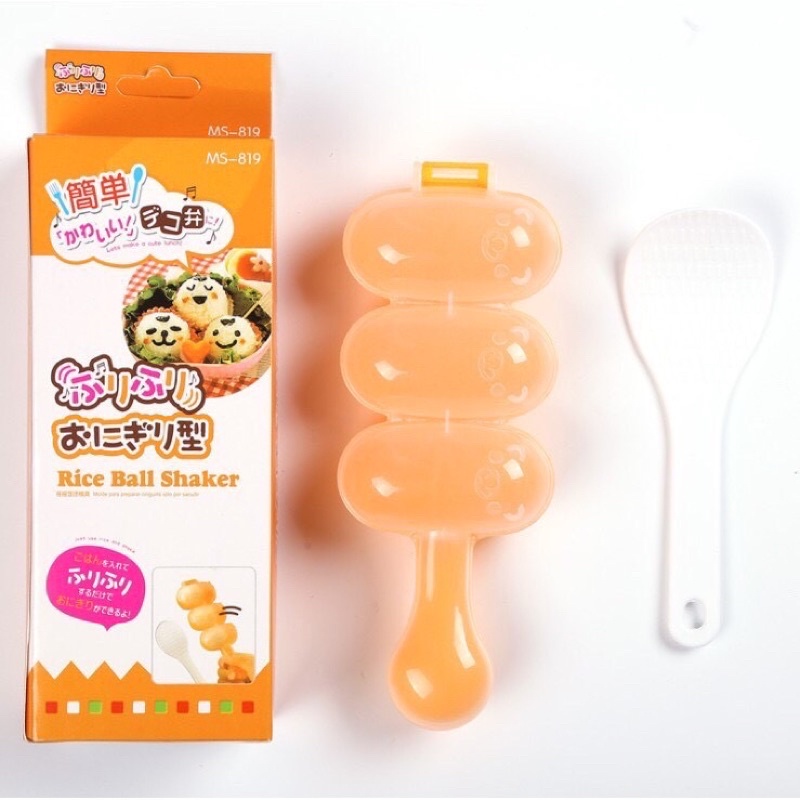 Bộ khuôn lắc cơm tạo hình cơm nắm cho bé ăn dặm kèm thìa