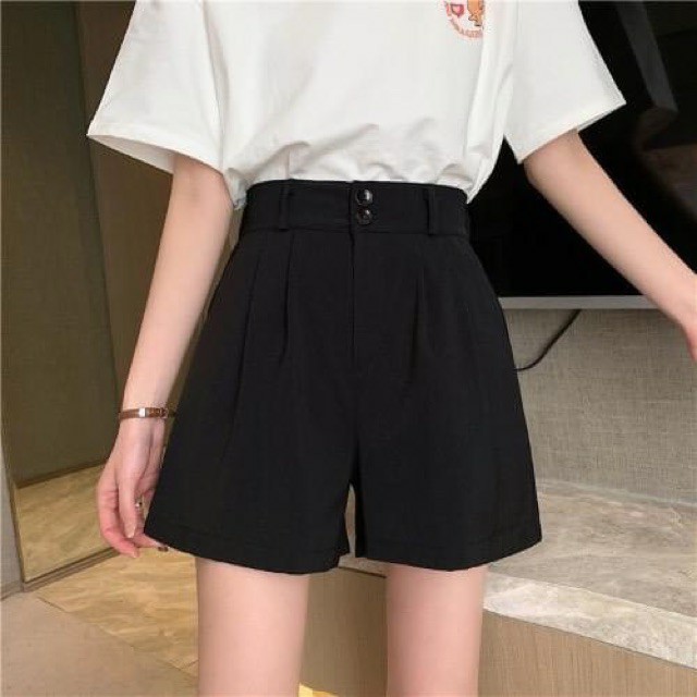 [ Mã FAMAYWA giảm 10K đơn 50K] quần short cạp cao khóa trước 2 khuy chất tuyết mưa | BigBuy360 - bigbuy360.vn