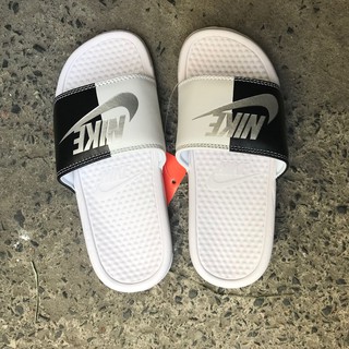 (tặng hộp freeship) dép quai ngang màu trắng đen nam nữ hàng tốt