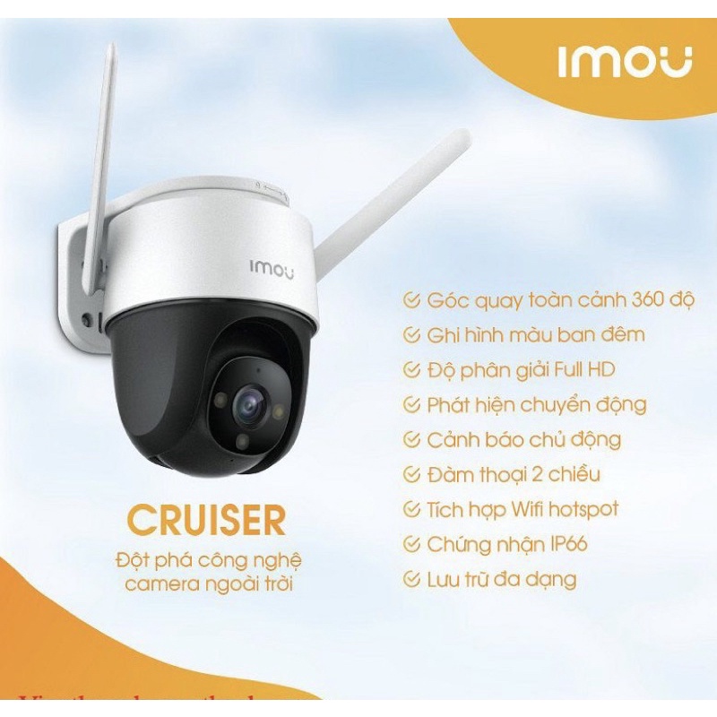 Camera quay ngoài trời Imou IPC-S22FP 2MP có MIC