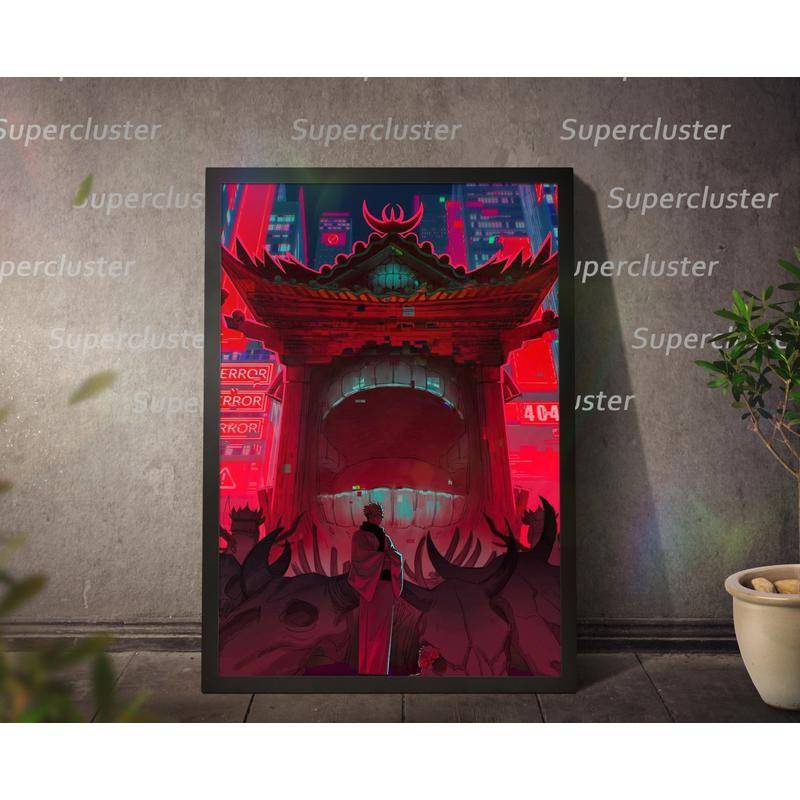 Tranh CuộN Treo TườNg In HìNh Nhân VậT Anime Gojo yuta Ryomen Sukuna