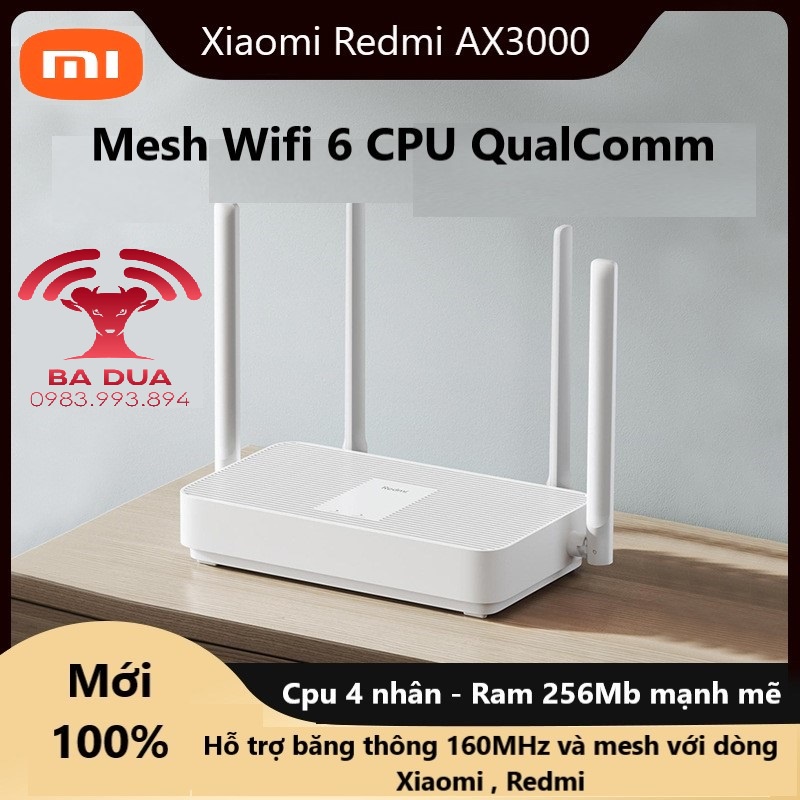 Bộ Phát Wifi Mesh Wifi 6 Xiaomi Redmi AX5 AX1800 , Redmi AX3000