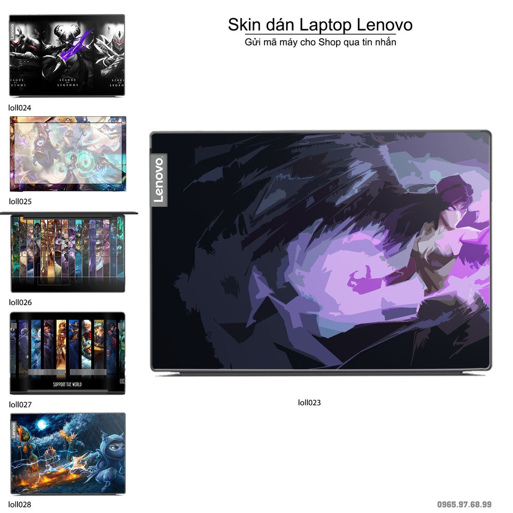 Skin dán Laptop Lenovo in hình Liên Minh Huyền Thoại nhiều mẫu 3 (inbox mã máy cho Shop)