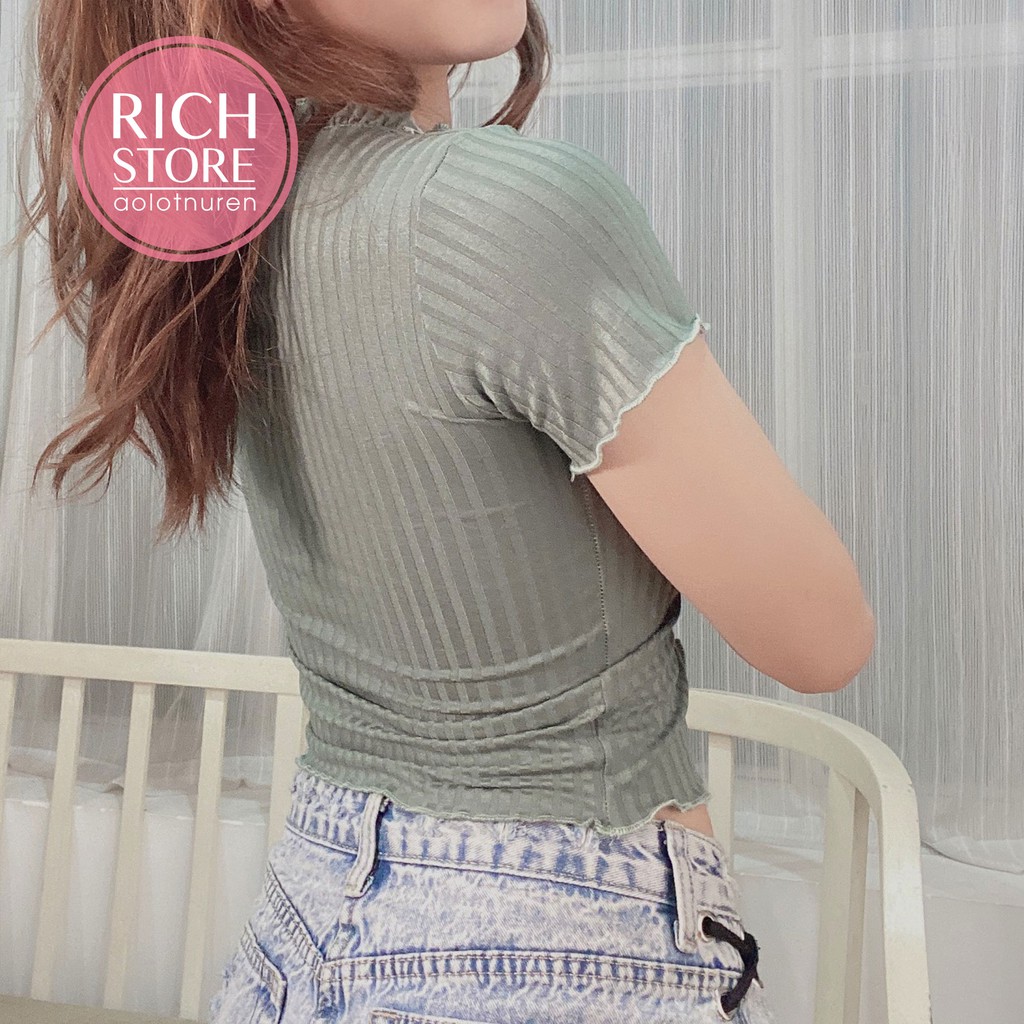 Áo croptop Jennie 4 màu RICH STORE CRT70