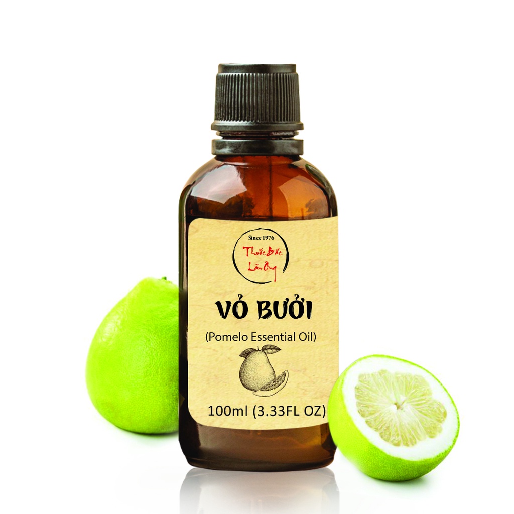 Tinh dầu Bưởi nguyên chất 100ml, dưỡng tóc, kích thích mọc tóc, khử mùi, diệt khuẩn - Thuốc Bắc Lãn Ông