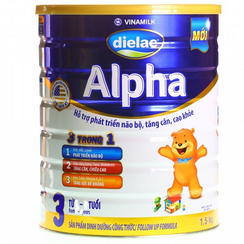 Sữa bột Dielac Alpha 3 - Hộp Thiếc 1.5kg
