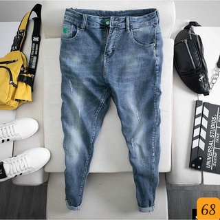 Quần jean nam xanh đậm không rách gối chất bò cao cấp co dãn 4 chiều cực đẹp, quần rin nam cực đẹp gutaha03