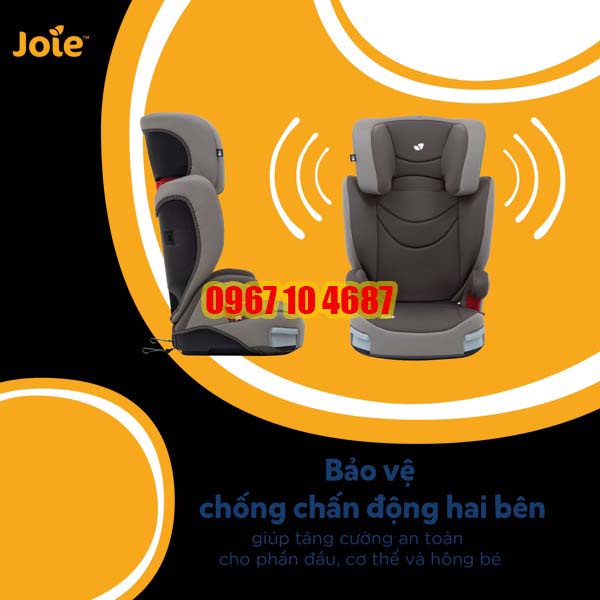 Ghế ngồi ô tô cho bé Joie Trillo Dark Pewter - Ember dành cho bé từ 15kg đến 36kg