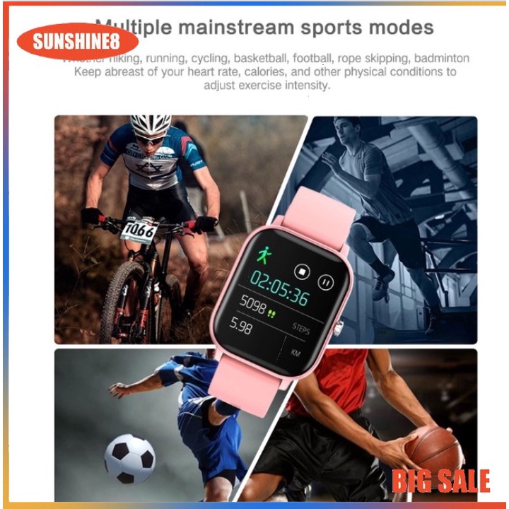【SUN】P8 Đồng hồ thông minh Smart Watch  Ip67 Chống nước 1,4 inch Toàn màn hình Đồng hồ thể thao thông minh tinh tế