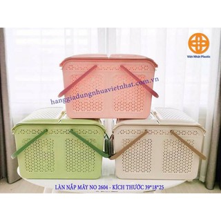 Giỏ Có Nắp Hàng Nhựa Việt Nhật(Giỏ Đựng Đồ, Giỏ Đại,Giỏ Đựng Đồ Cho Mẹ Đi Sinh, Giỏ Đựng Đồ Chơi)