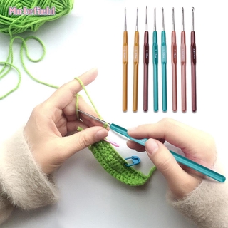 Bộ 8 cây kim đan len/ đan móc chất liệu nhôm+nhựa tiện lợi