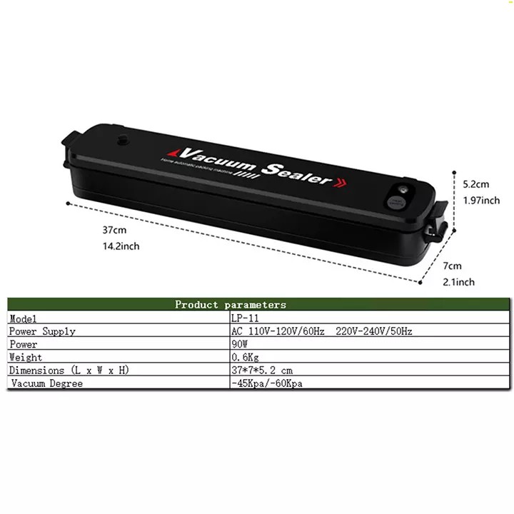 Máy hàn miệng túi hút chân không thực phẩm Vacuum Sealer