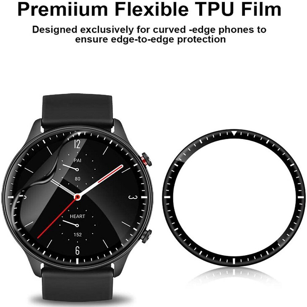 Miếng dán tpu 3d hd trong suốt chất lượng cao bảo vệ toàn màn hình cho đồng hồ thông minh Huami Amazfit GTR 2 GTR2