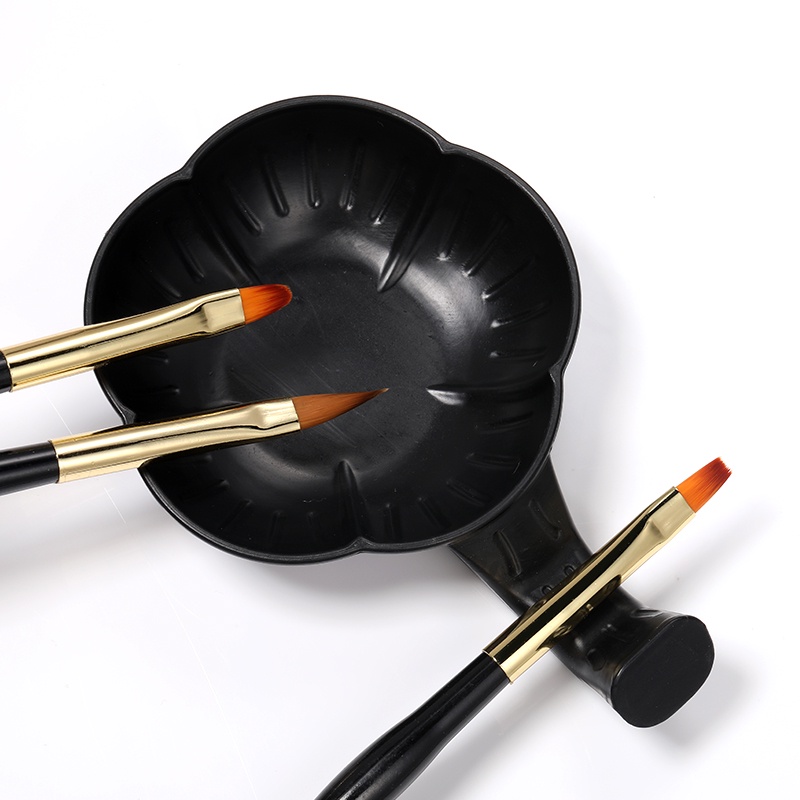 Khay nhựa UR SUGAR hình bông hoa màu trắng/ đen trưng bày móng tay nghệ thuật