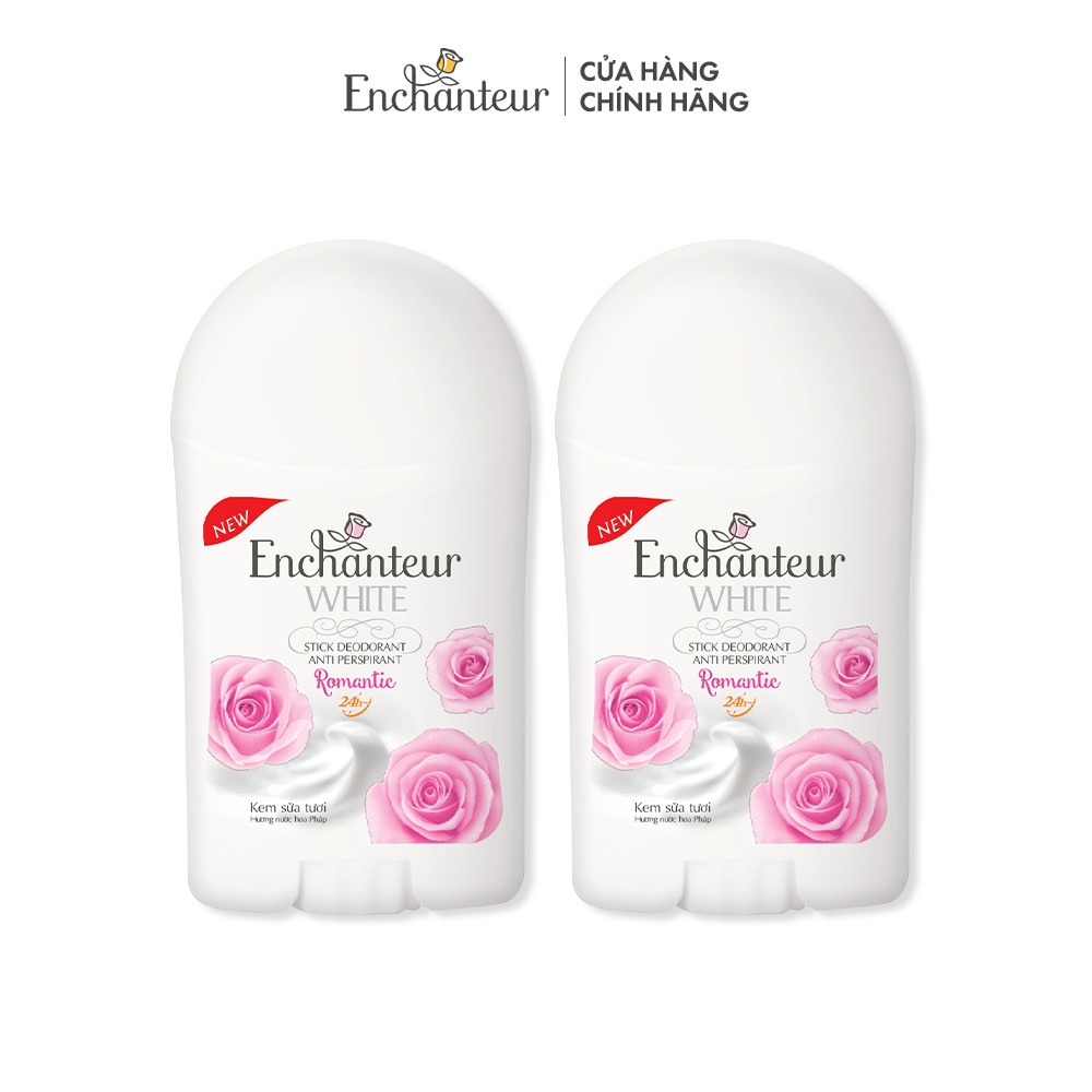 Combo 2 Sáp khử mùi trắng da Enchanteur Romantic 40g/chai