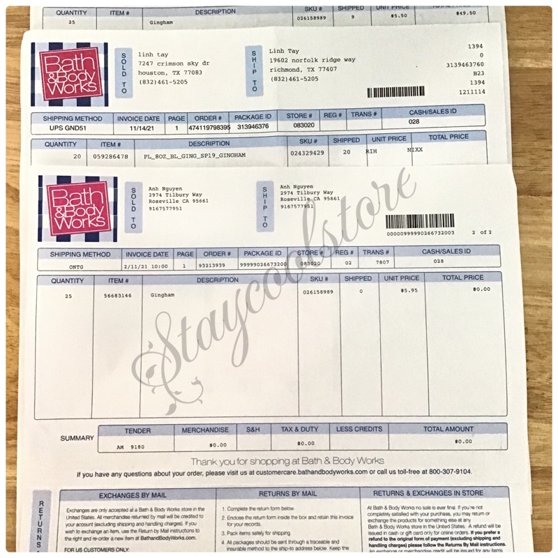 ✨🌸 Xịt thơm GINGHAM Body Mist Bath & Body Works