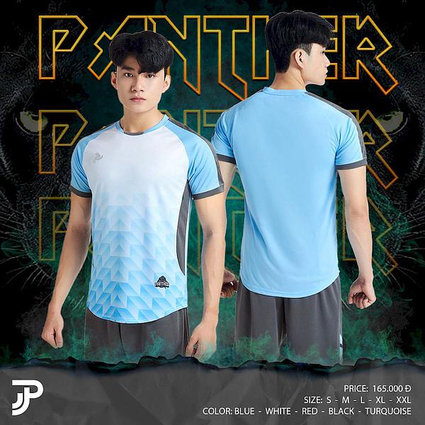 Quần áo bóng đá không logo Just Play Panther, chất liệu vải thun lạnh, vải mè cao cấp mềm mại, thấm hút, thoáng hơi