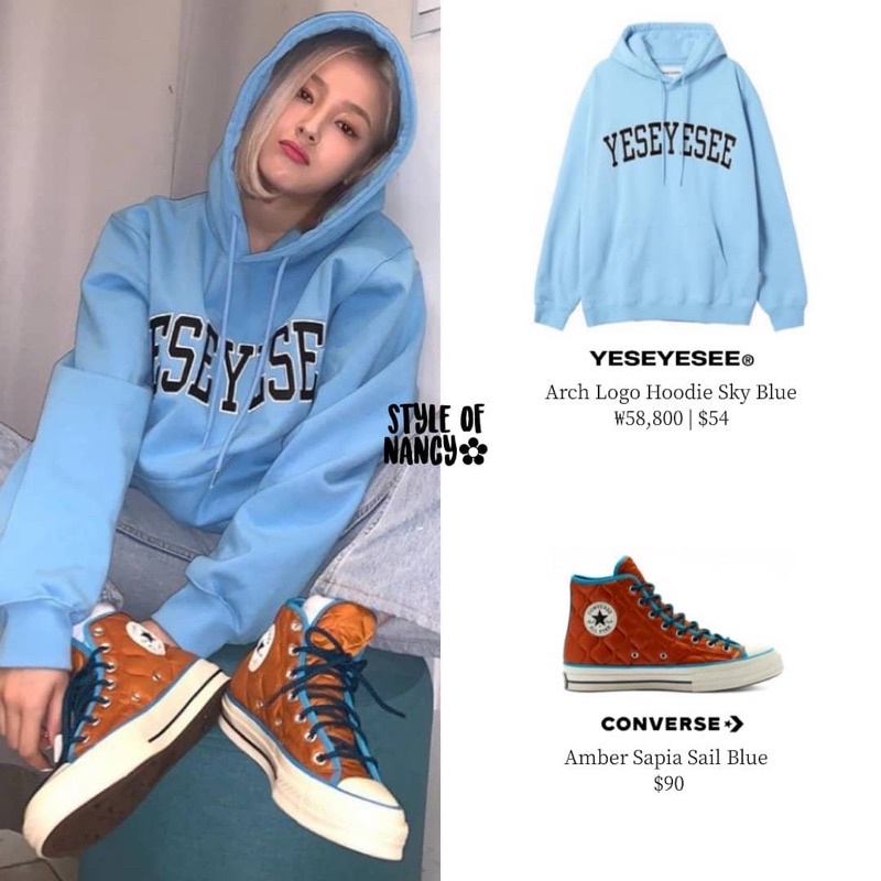 Áo hoodie brand Hàn YESEYESEE giống Seulgi RED VELVET, Hueing Kai TXT, Doyoung, Jeno NCT,Nancy MOMOLAND