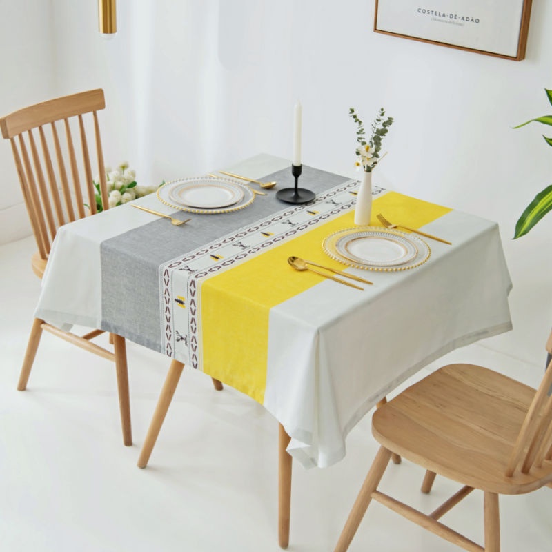 Khăn Trải Bàn Hình Vuông Bằng TPU Chống Thấm Nước / Dầu / Bỏng Phong Cách Bắc Âu