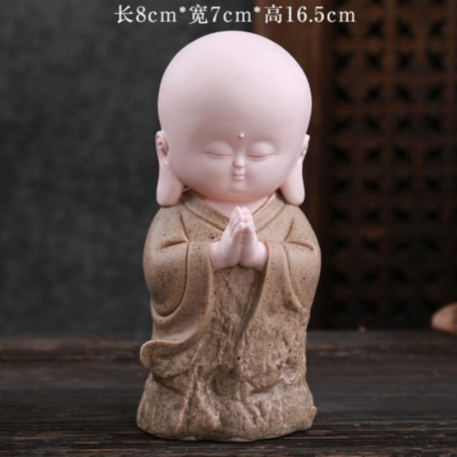 TƯỢNG CHÚ TIỂU TỊNH TÂM, AN NHIÊN CHẤT LIỆU BẠCH GỐM- TƯỢNG TRANG TRÍ DECOR