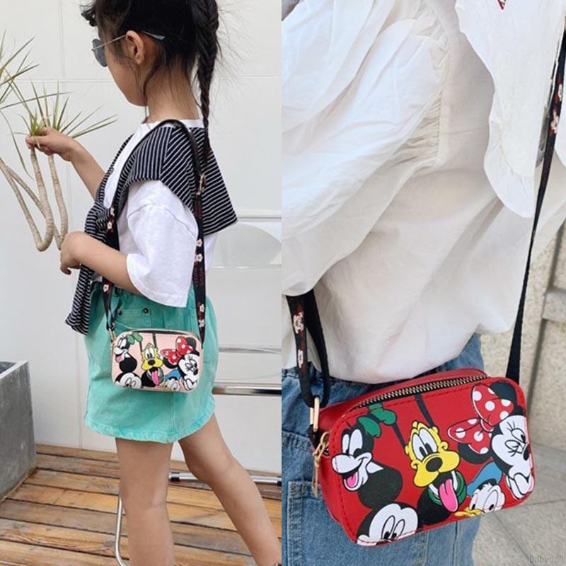 Túi đeo chéo in họa tiết hoạt hình dễ thương thời trang cho bé gái