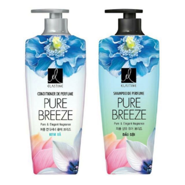 Combo Dầu Gội Elastine Pure Breeze 600g + Dầu Xả Elastine Pure Breeze 600g