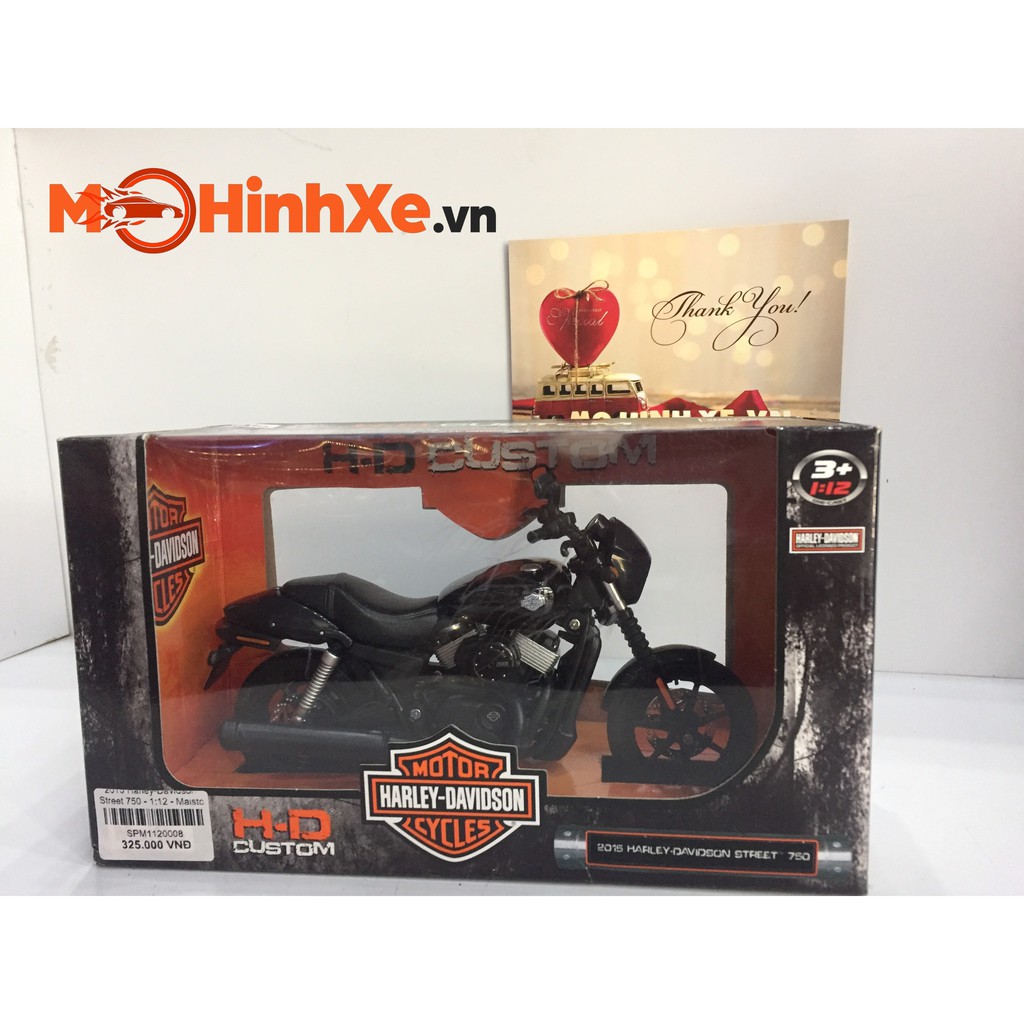 MÔ HÌNH XE 2015 HARLEY-DAVIDSON STREET 750 1:12 MAISTO