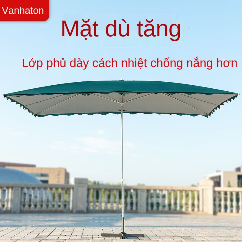 Ô lớn che nắng dù gấp ngoài trời chống mưa vuông cửa hàng dày nghiêng