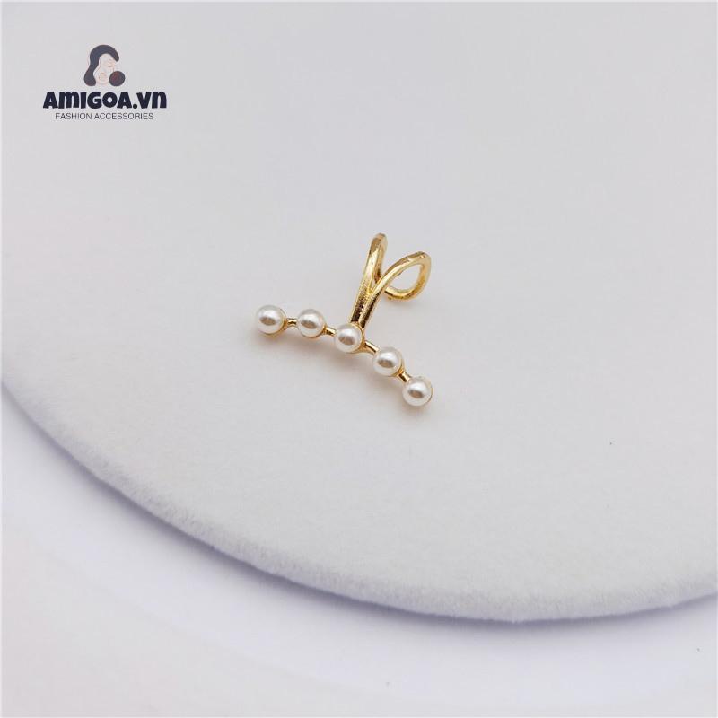 ✨✨Khuyên Tai Dạng Kẹp Chữ U Đính Ngọc Trai Cao Cấp Không Cần Xỏ Lỗ Cho Nữ